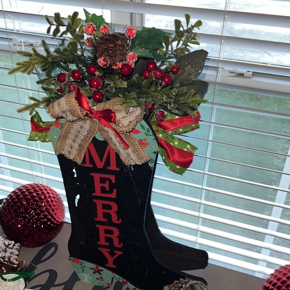 Pioneer Woman Floral Ruffle Christmas Skirt & over 30 Ornaments topper and boot - Picture 4 of 11